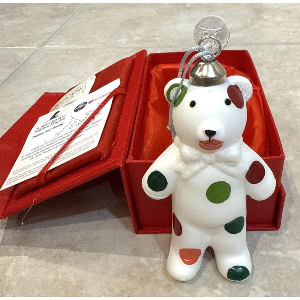 Garnet Hill HSN‎ Cares St Jude's Swarovski Crystal Bear Ornament 298/400 Box